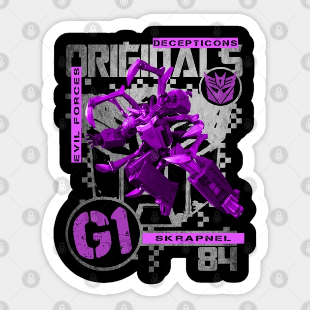 G1 Originals - Skrapnel Sticker by CRD Branding